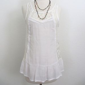 Mudd White Lace Tank